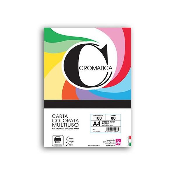 CROMATICA 80 CARTA COLORI TENUI GR. 80 A4 - FG.100 - AVORIO