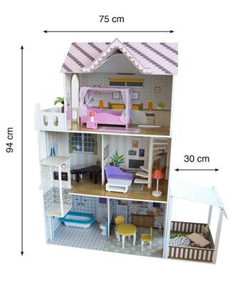 CASA BAMBOLE IN LEGNO CON ACCESSORI ODG626.