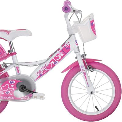 Bicicletta 14  Little Heart White/Pink