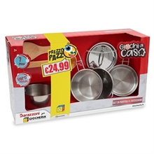 PREZZO PAZZO - GC Set 7 Pentole in metallo con 2 Cucchiai