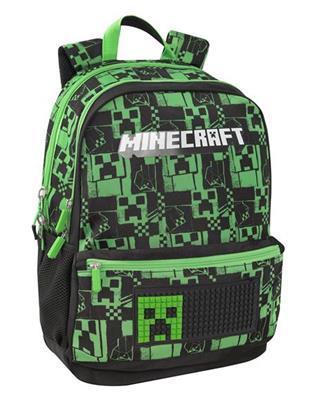 ZAINO ORGANIZZATO TROLLEY STACC. NEW GREEN MINECRAFT/
