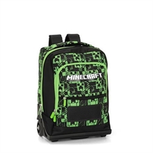 ZAINO ORGANIZZATO TROLLEY PREMIUM NEW GREEN MINECRAFT/