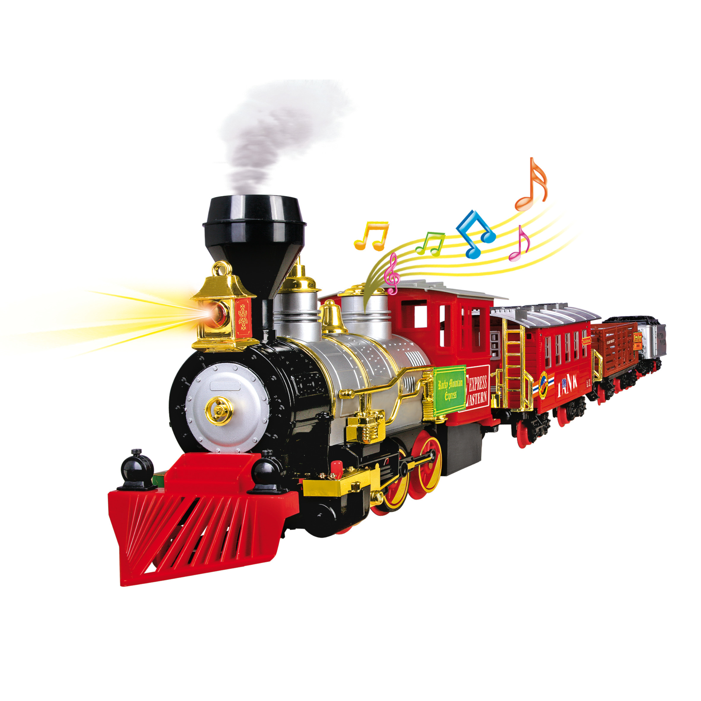 Super Cool Creations Specchio Con Treno A Vapore E Fumi: 20x20 Cm, Leggero