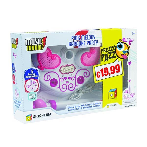 PREZZO PAZZO - MM Asta con Microfono Karaoke PINK MELODY