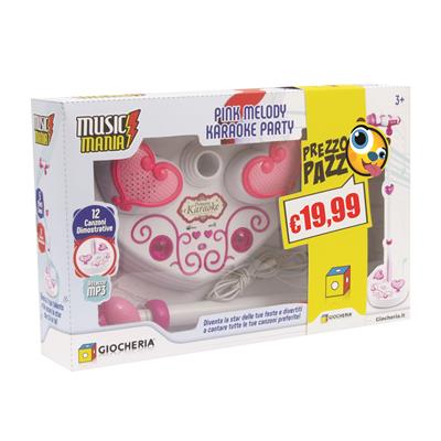 PREZZO PAZZO - MM Asta con Microfono Karaoke PINK MELODY
