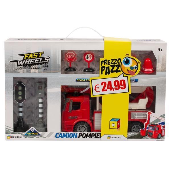 PREZZO PAZZO FAST WHEELS - Camion Pompieri e Cartelli