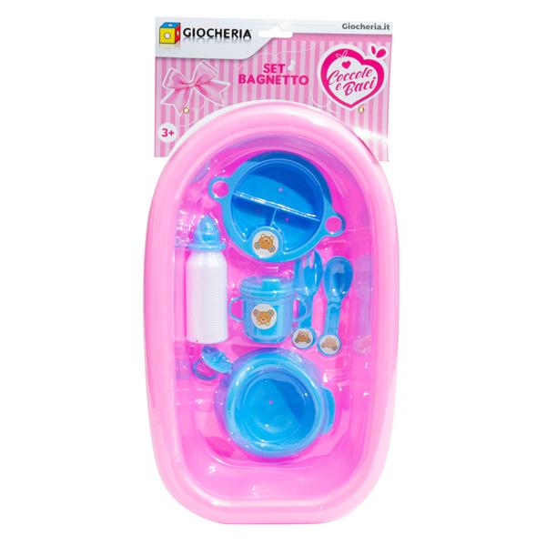 COCCOLE e BACI - Set Vaschetta Bagnetto con 7 Accessori