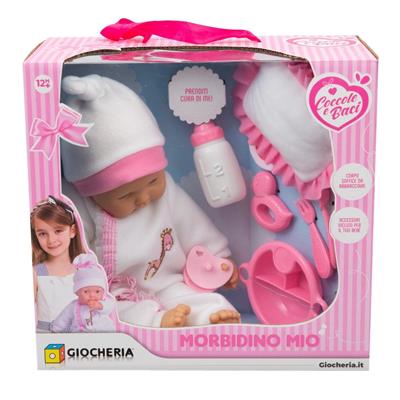 COCCOLE E BACI - Bebè Morbidino Mio cm.40 Set Pappa e Cuscino