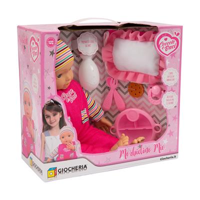 COCCOLE e BACI - Bebè Morbidino Mio cm.40 Set Pappa e Cuscino