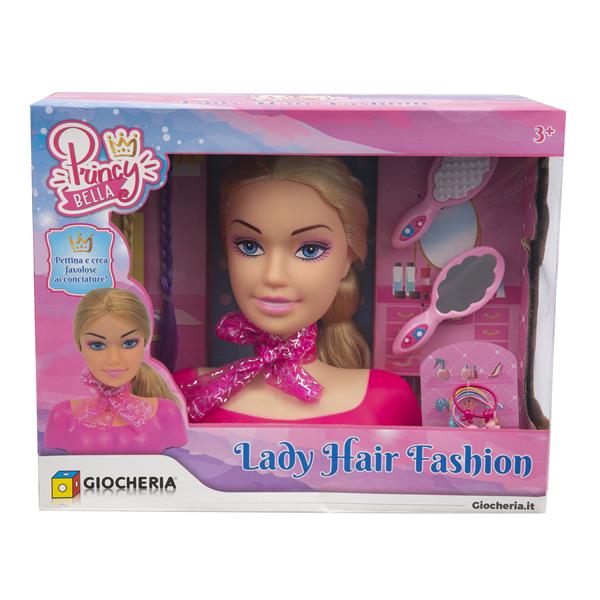 PRINCY BELLA - Lady Hair Fashion da Pettinare cm.22 Acc. e TRUCC