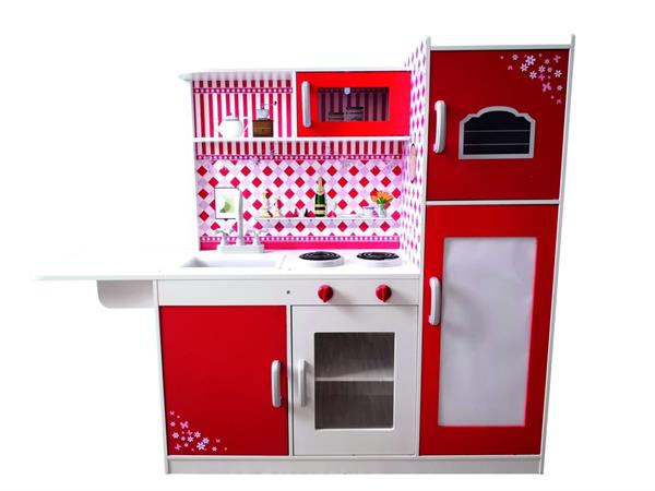 GIOCHI DI CASA - Cucina con Me ROSSA in Legno  110x118x34