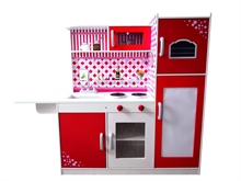 GIOCHI DI CASA - Cucina con Me ROSSA in Legno  110x118x34