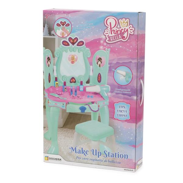 PRINCY BELLA - Make Up Station Specchiera Luci e Suoni con Phon