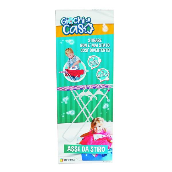 GIOCHI DI CASA - Asse da Stiro in scatola con Stendino e 3 Grucc