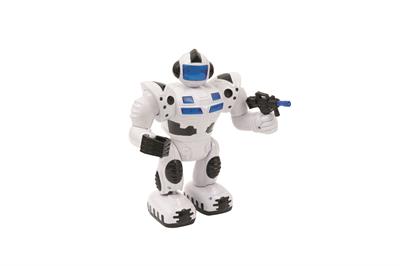 MR GENIO - CYBER Robot Bianco Cammina con Luci e Suoni