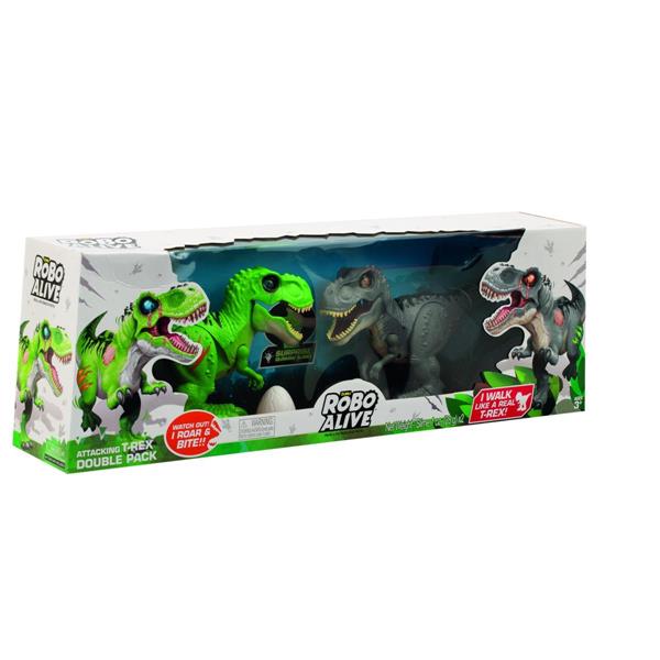 ROBO ALIVE - Confezione 2 T-REX Colori Ass. Luci e Suoni