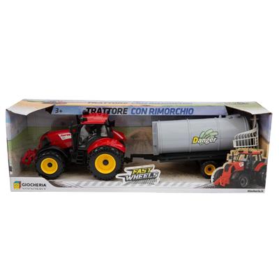 FAST WHEELS - Grande Trattore con Rimorchio Ruote Libere 4 Model
