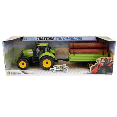FAST WHEELS - Grande Trattore con Rimorchio Ruote Libere 4 Model