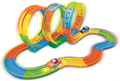 FAST WHEELS - COLOR RACE Pista Fluorescente Luminosa 1 Auto