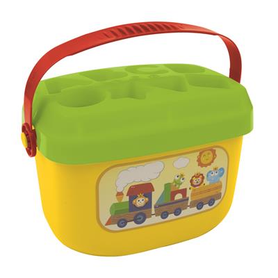 GIO' BABY - Secchiello Primi Incastri 16 pezzi Forme e Lettere