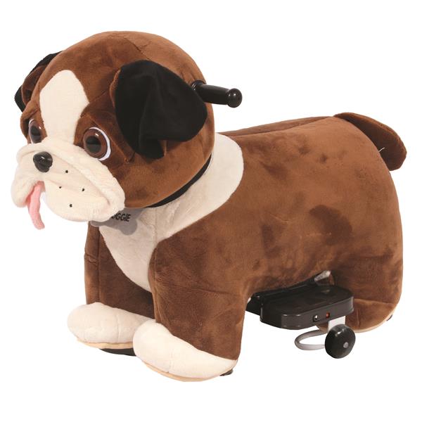 GIO' BABY - CANE Cavalcabile in Peluche Batteria 6V