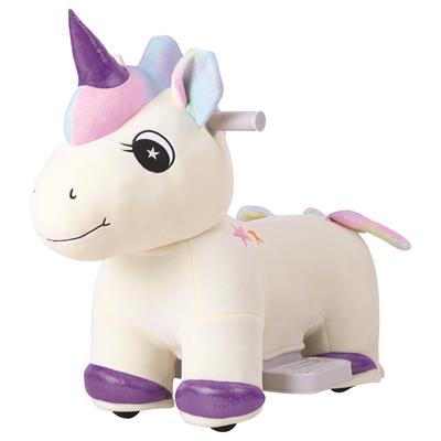 GIO' BABY - Unicorno Cavalcabile in Peluche Batteria 6V