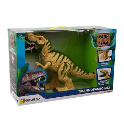 PARK&FARM - T-REX con Verso, Luci e Suoni Camminante 2 Colori
