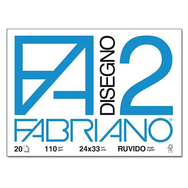 Album F2 Blocco 20Fg 24X33 Ruvido 4 Angoli Fabriano