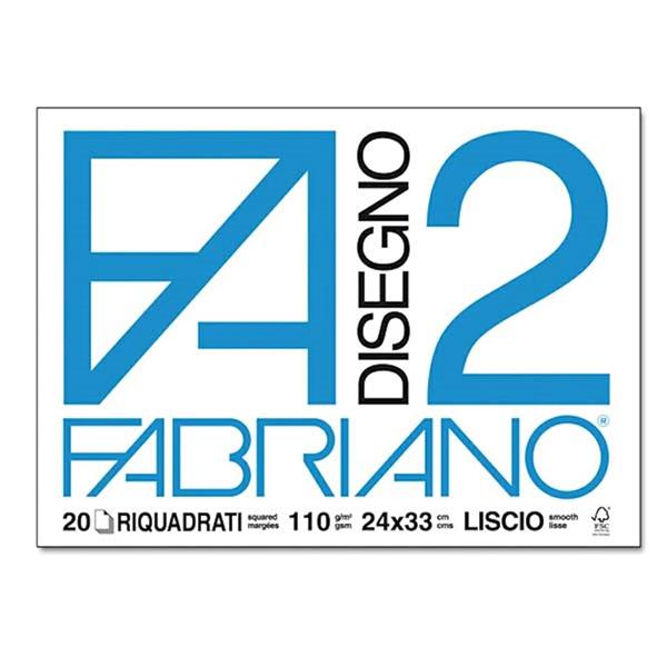 Album F2 Blocco 20Fg 24X33 Liscio Riquadrato 4 Angoli