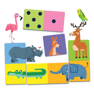DOMINO ANIMALI E NUMERI-