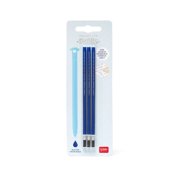 3 Pcs Erasable Pen Refills - Blue