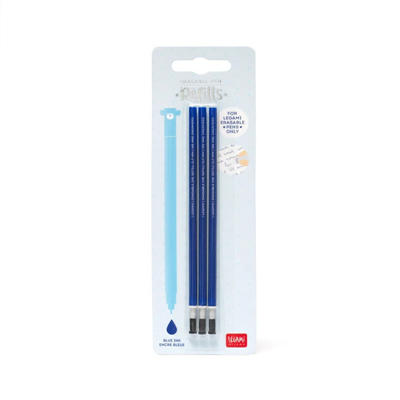 3 Pcs Erasable Pen Refills - Blue