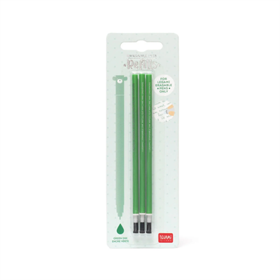 3 Pcs Erasable Pen Refills - Green