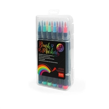 Set Of 12 Brush Markers - Brush Markers - Bright Colours