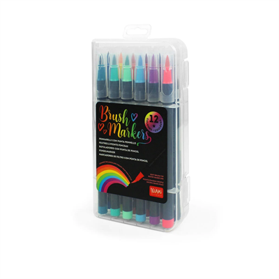 Set Of 12 Brush Markers - Brush Markers - Bright Colours