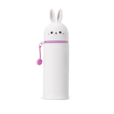 2 IN 1 SILICONE PENCIL CASE KAWAII BUNNY