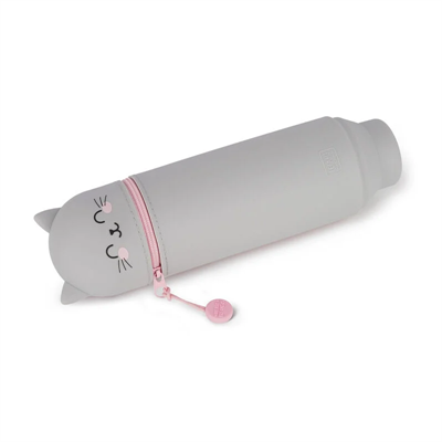 2 IN 1 SILICONE PENCIL CASE KAWAII KITTY