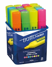 EVIDENZIATORE TRATTO VIDEO BARATTOLO 20PZ ASSORTITO