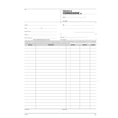 BLOCCO COPIA COMMISSIONE 2 COPIE 22X14,8