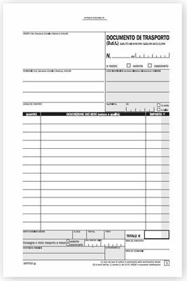 BLOCCO DOCUMENTO TRASPORTO 2 COPIE 22X14,8