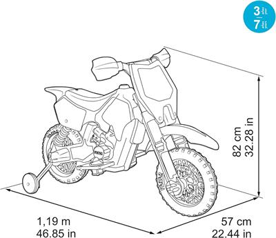 Moto Cross 6volt Arancio Feber ..
