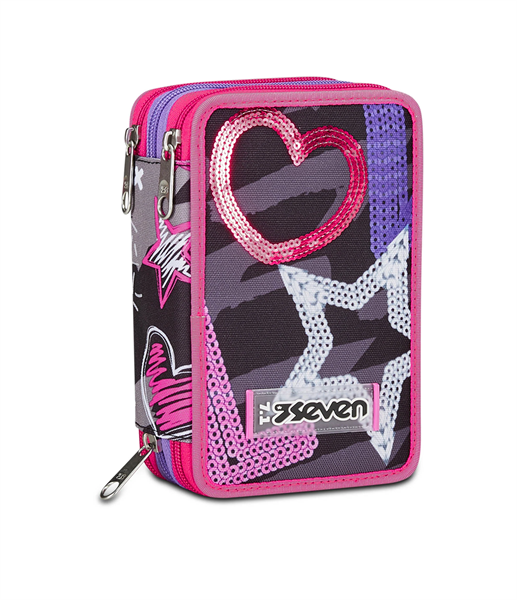 Astuccio 3 Zip Seven Draft Heart..