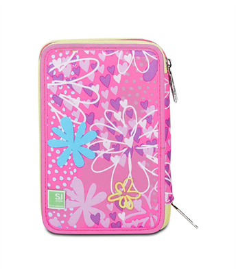 Astuccio 3 Zip Sj Gang Unicorn Led Girl..
