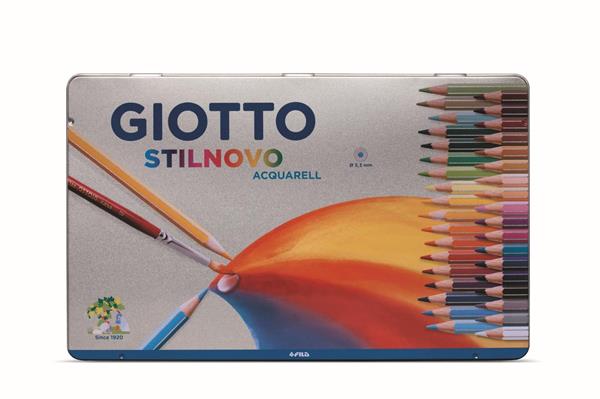 Pastelli Giotto Stilnovo Acquarell 36Pz Scatola Metallo