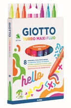 Giotto Turbo Maxi Fluo Astuccio 8Pz