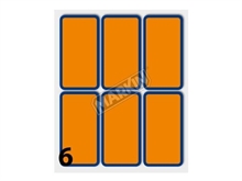 Etichette Adesive Markin Fluo 70X37 Arancio