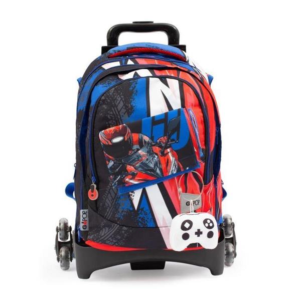 Gopop 24 Zaino Trolley 3 Ruote 2In1 Estensibile Round Smart-Clic
