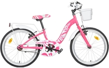 Bicicletta 20  Mtb Donna Fuxia Con Portapacchi