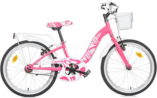 Bicicletta 20  Mtb Donna Fuxia Con Portapacchi