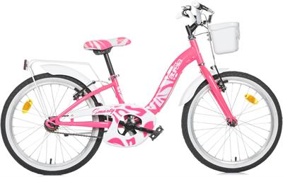 Bicicletta 20  Mtb Donna Fuxia Con Portapacchi